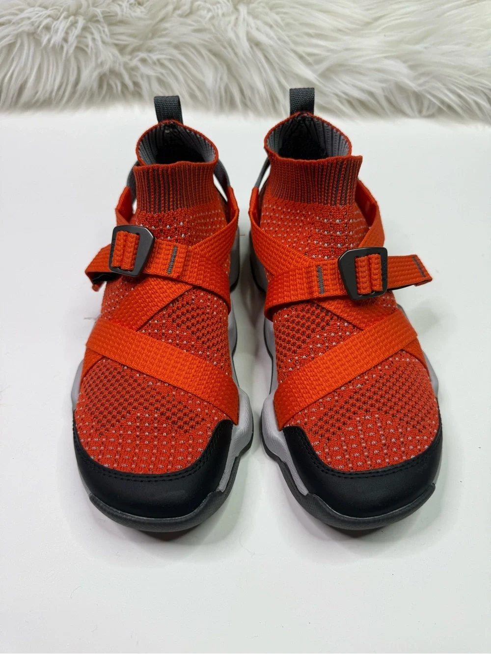 Chaco Orange Knit Strap Women Sneaker Boot Walking Hiking Size 7 New